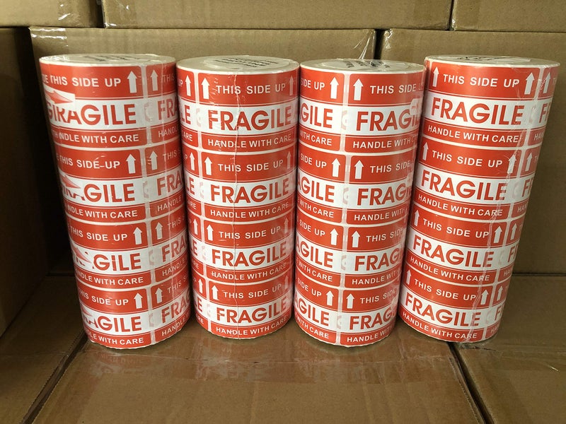 BESTeck 2"" x 3"" Handle with Care This Side Up Fragile Stickers Adhesive Label 500 Per Roll - Image 3